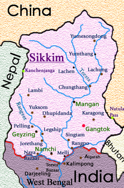 Mapa ng Sikkim