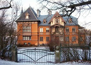 Sirishov, Djurgården, Stockholm, ombyggnad av villa för A O Wallenberg.