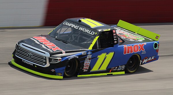 Davis' truck at Darlington Raceway in 2021.