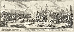 Plate 13: Le bûcher, or Burning at the stake