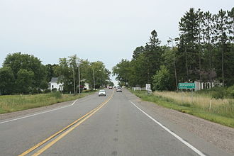 Stetsonville sign on Wisconsin Highway 13 Stetsonville Wisconsin Sign WIS13.jpg