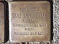 "Hier wohnte Rolf Lilienfeld, Jg. 1919, deportiert 10.11.1941 Minsk, ermordet 31.7.1942"