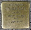 Stolperstein Loogestieg 3 (Hermann Katz) in Hamburg-Eppendorf.JPG