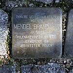 Stumbling block for Mendel Brandwein, Alter Steinweg 16, Zwickau.JPG