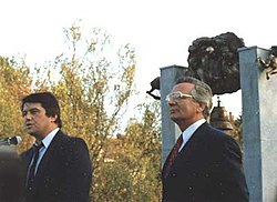 Szűrös Mátyással 1989. november 1-jén