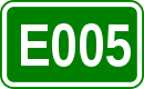 Zeichen der Europastraße 005