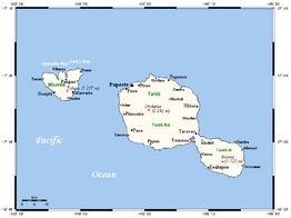 Kaart van Tahiti