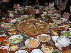 Tajik dastarkhan meal.jpg