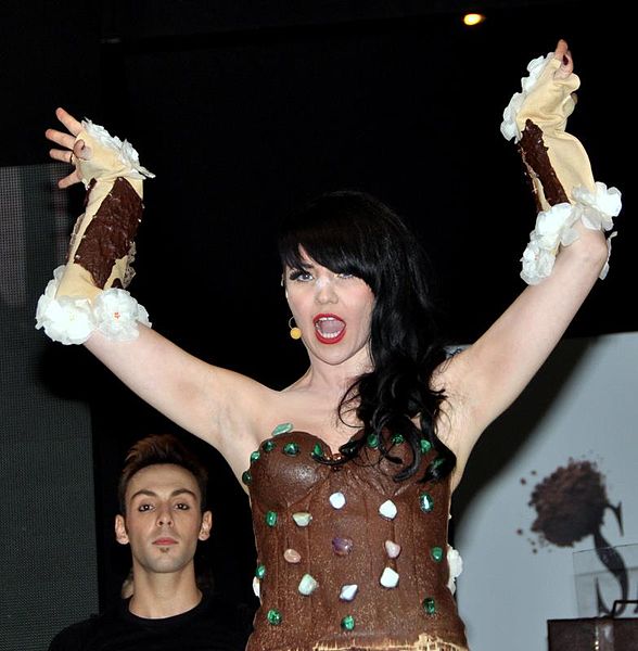 Tara McDonald at the Salon du Chocolat (2012)