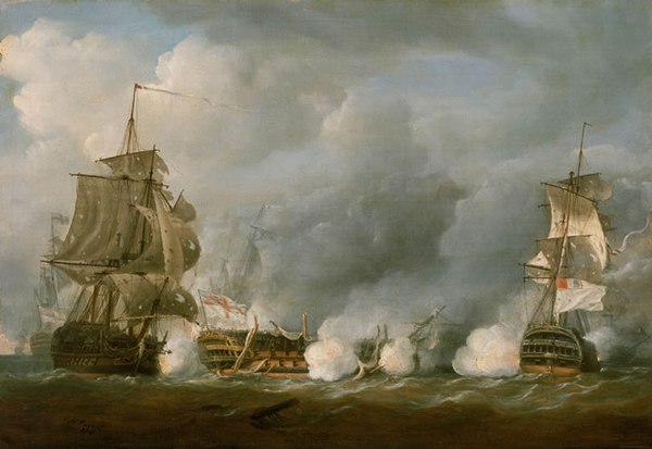 The third-rate HMS Defence, commanded by Gambier, at the Glorious First of June in 1794