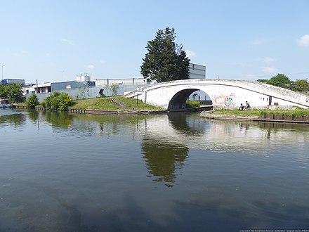 The Bull's Bridge, Hayes section of the Grand Union Canal, has been used as a filming location