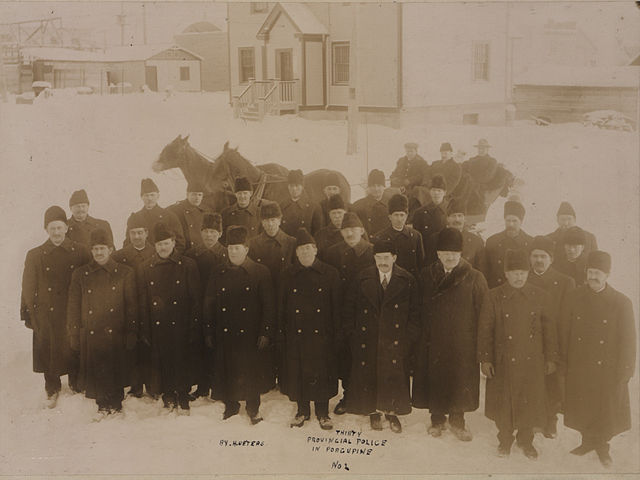 Members of the Ontario Provincial Police in Timmins, 1913