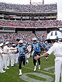 Titans enter the field at Houston at Tennessee 10-12-03