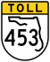 Markierung der State Road 453