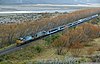 The TranzAlpine skirting the Waimakariri River