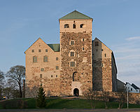 The medieval keep of Turku Castle as seen from the harbour side.