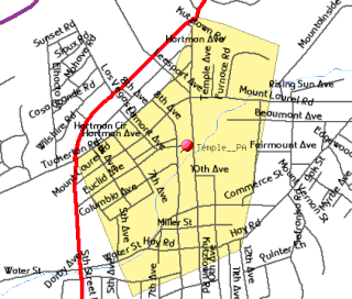 <span class="mw-page-title-main">Temple, Pennsylvania</span> Census-designated place in Pennsylvania, United States