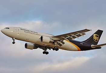 'n Airbus A300-600 in die huidige UPS Airlines-kleure