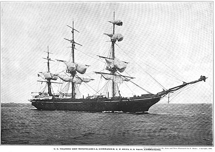 United States training ship Monongahela, around 1903
