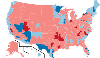 Карта результатов выборов в Палату представителей 2012 года