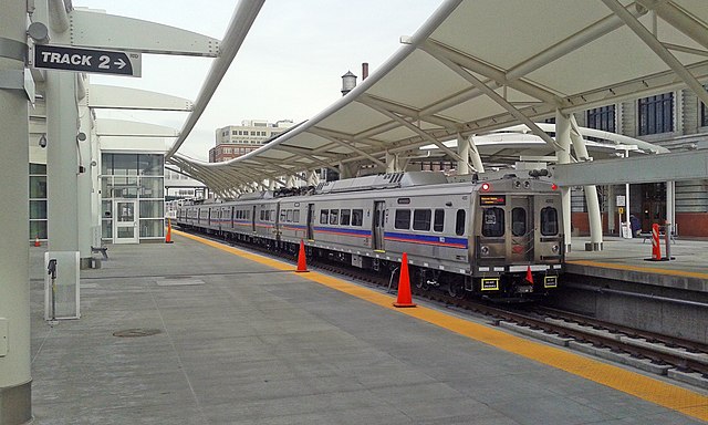 RTD Silverliner V commuter rail cars on display at Union Station in 2014