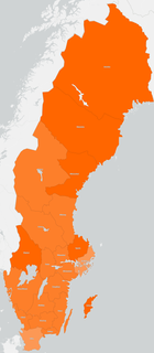 Andel vaccinerade i olika svenska län