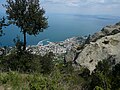 Uitzicht op Casamicciola Terme vanaf de top van de berg Epomeo