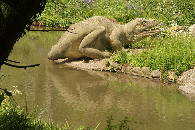 File:View of a dinosaur in the Dinosaur Trail in Crystal Palace Park ^4 - geograph.org.uk - 4490522.jpg