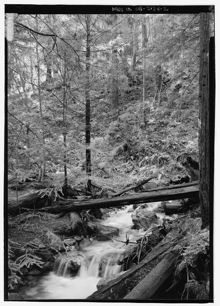 File:View of timber bridge remain from north. - Four Lime Kilns, 63025 Highway 1, Big Sur, Monterey County, CA HABS CA-2734-2.tif