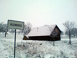Entrance to Vilémovice
