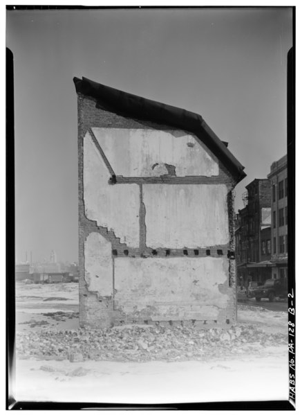 File:WEST ELEVATION. NOTE ABSENCE OF CANOPY. Taken February 21, 1961 - Paschall House, Spruce and Mattis Streets, Philadelphia, Philadelphia County, PA HABS PA,51-PHILA,276B-2.tif