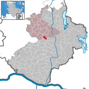 Poziția Walksfelde pe harta districtului Herzogtum Lauenburg