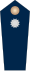 Blue epaulette with a silver button