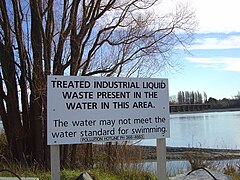 Image 3Water pollution sign on the Waimakariri River (from Geography of New Zealand)