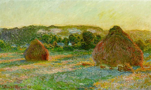 Wheatstacks (End of Summer), 1890-91 (190 Kb); Oil on canvas, 60 x 100 cm (23 5-8 x 39 3-8 in), The Art Institute of Chicago
