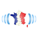 Mapa tricolor de França