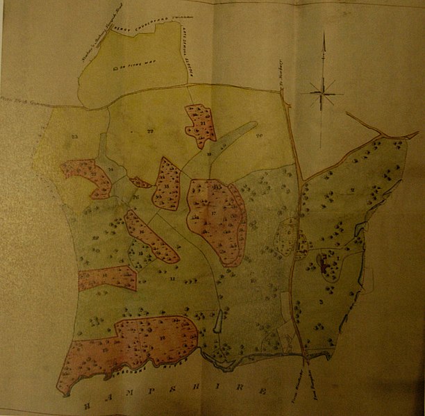 File:William Chatteris era map of Sandleford farm, park and priory, Berkshire, 1871.jpg