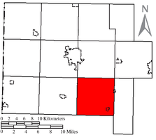 Location of York Township in Van Wert County