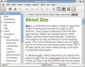 Скриншот программы Zim