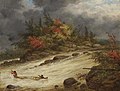 'Indians Canoeing in the Rapids', oil painting by Cornelius Krieghoff.jpg