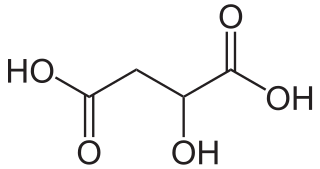 Malic acid Dicarboxylic acid responsible for apple acidity