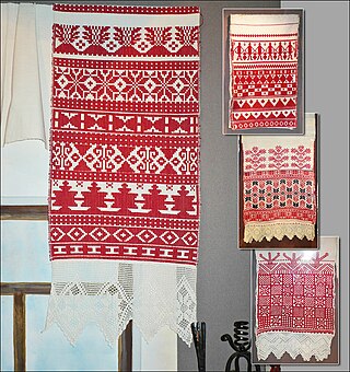 Rushnyk, old traditional Russian weaving style. The patterns vary between regions, and can be found across Russian history in textiles and Russian architecture