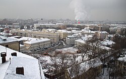 Plaza Khitrovskaya después de la demolición del Colegio Electromecánico, enero de 2010