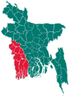 baaNlaadeshe khulnaa bibhaager absthaan.svg