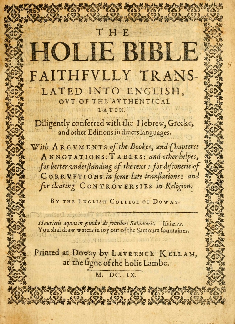 King James Bible English Spelling