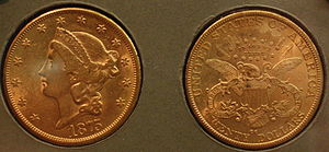 The 1875-CC Liberty Head design 1875 CC double eagle.jpg