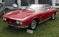 1969 Iso Grifo in Rosso Chiaro (Darren Frank), front left, at Greenwich 2019.jpg