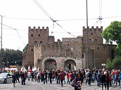Image 52Anti-fascist demonstration at Porta San Paolo in Rome on the occasion of the Liberation Day on 25 April 2013 (from Culture of Italy)