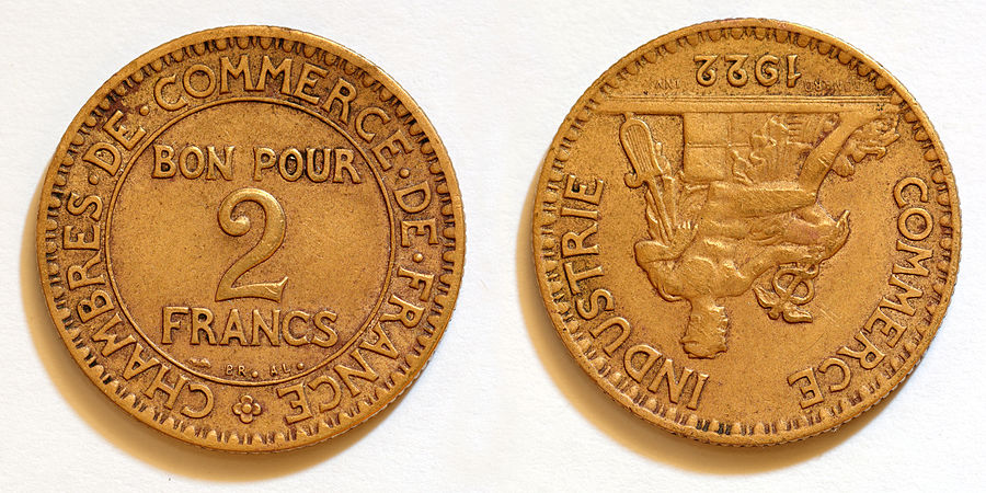 2 francs (1922).