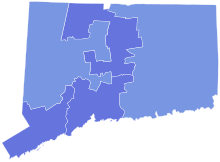 2018 United States Senate election in Connecticut results by congressional district.svg